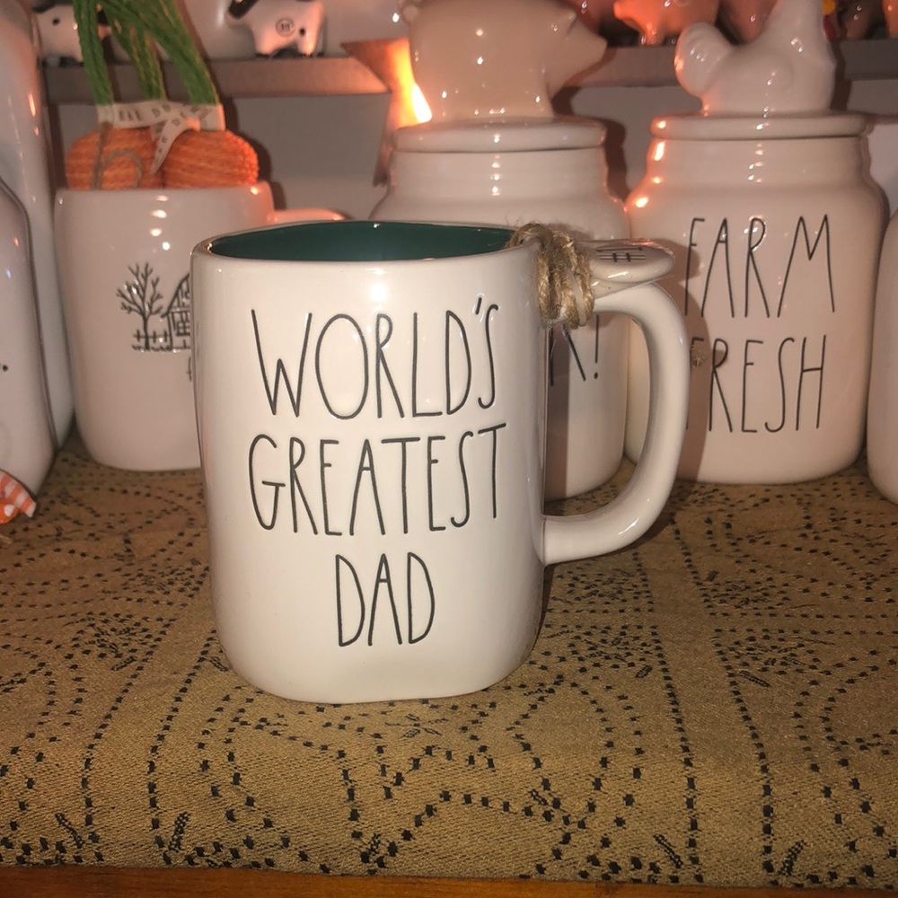 Rae Dunn WORLD’S GREATEST DAD Mug with Charm